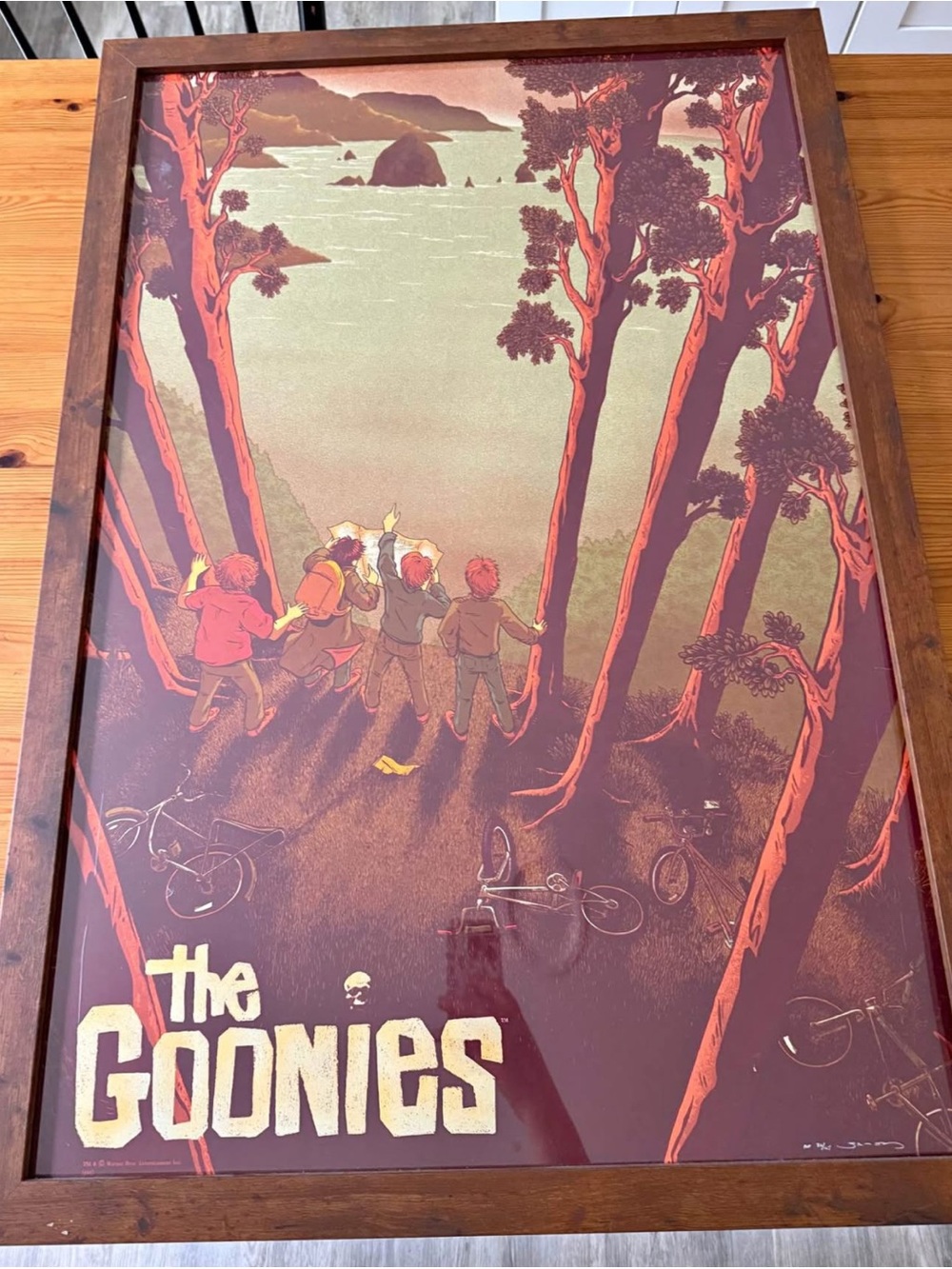 The Goonies Screen Print Poster 24x36 Signed artist proof Edition 12/45